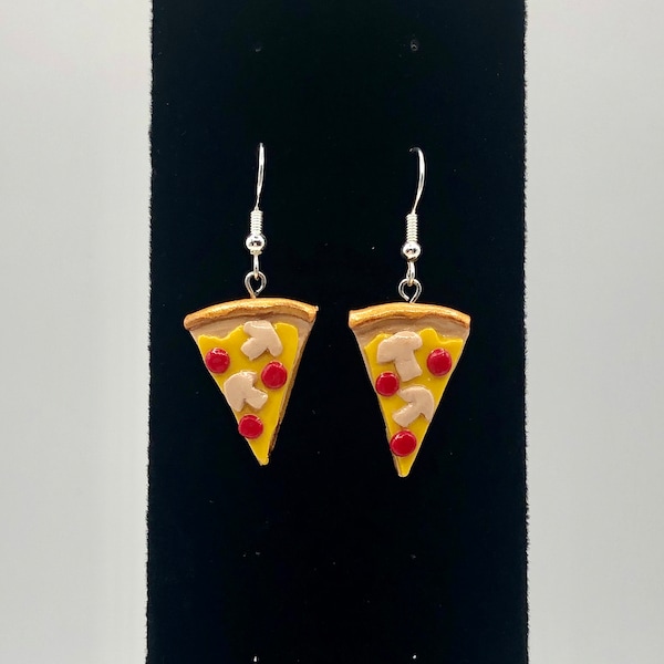 Pepperoni & Mushroom Pizza Earrings
