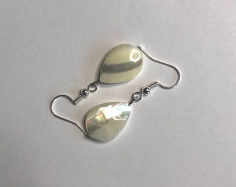 White Mother Of Pearl Earrings