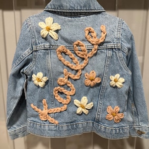 Custom denim baby toddler jacket image 1