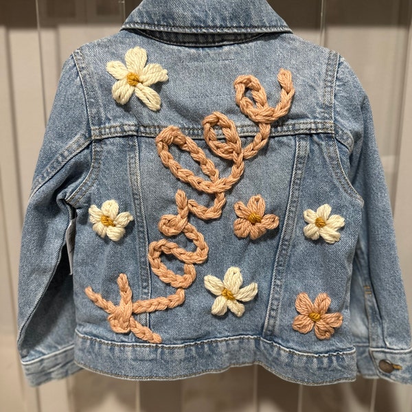 Custom denim baby toddler jacket