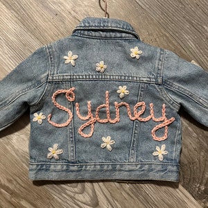 Custom denim baby toddler jacket image 5