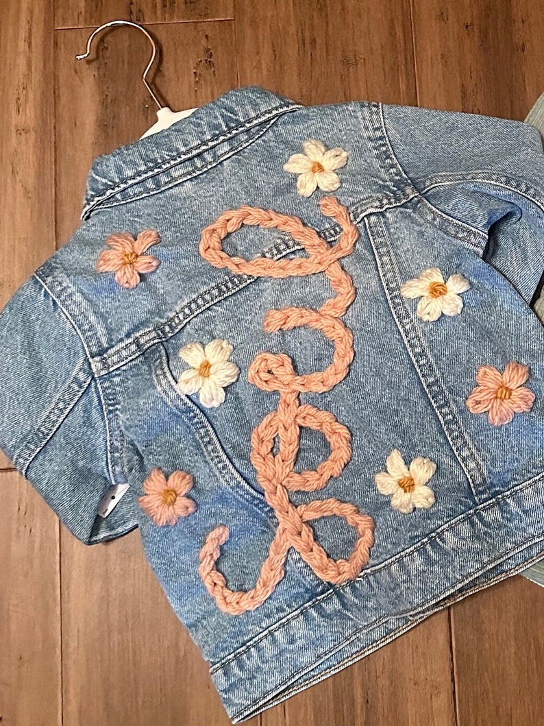 Custom denim baby toddler jacket image 2