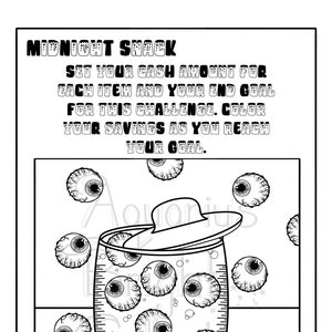 Halloween Savings Challenge, All Budgets Savings Challenge, Printable Savings Challenge, Savings Game, Coloring Printable Challenge