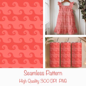 Summer Wave Seamless Pattern: Tropical Beach Design (PNG Digital Download)
