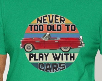 Camiseta roja Ford Thunderbird de 1955: regalo para amantes de los coches clásicos