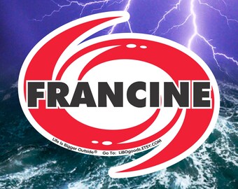 Hurricane Francine - Blasenfreie Aufkleber
