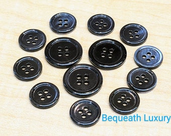 Boutons de costume en nacre bleu roi : jeu de 13 boutons en vadrouille