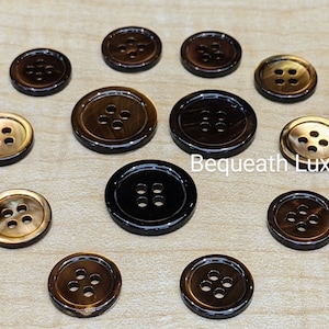 Beautiful Gold Mother of Pearl Suit Buttons, Luxurious High End MOP Button Set for Suits, Sport Coats & Blazers, Perfect for Bespoke Suits