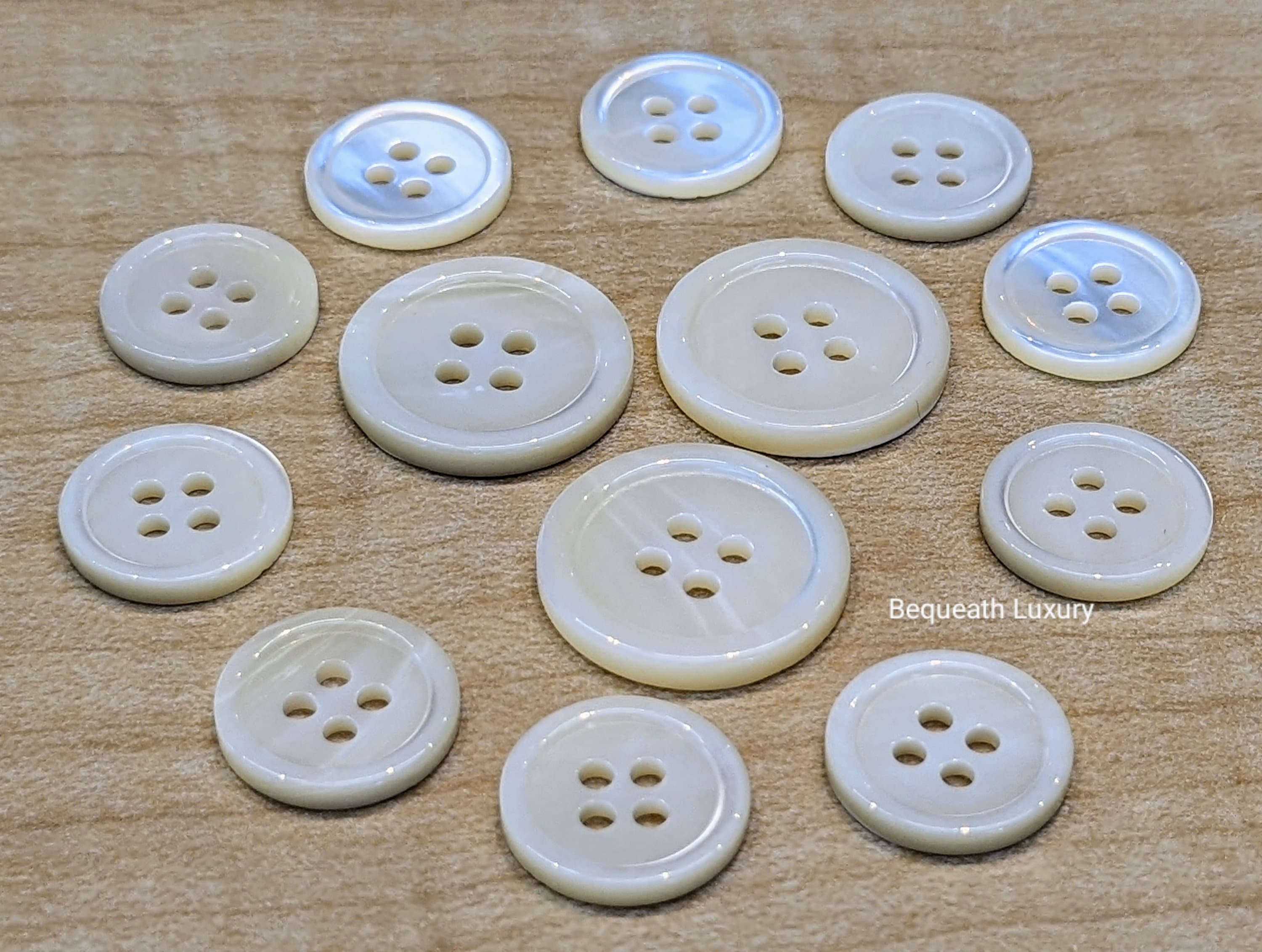 Natural White Shell Suit Buttons: Blazer & Sport Coat Set