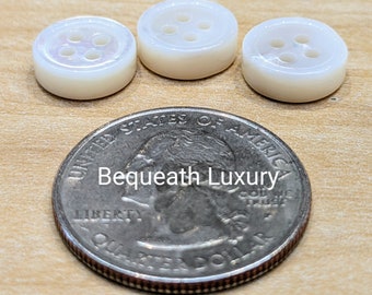 3mm Thickness Mother of Pearl Shirt Buttons - Single Pack