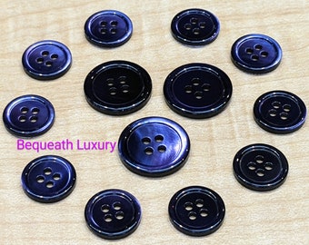 Beautiful Purple Mother of Pearl Suit Buttons, Luxurious High End MOP Button Set for Suits, Sport Coats & Blazers, Perfect for Bespoke Suits