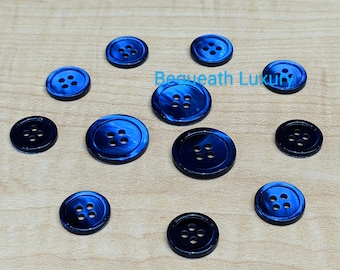 Beautiful Blue Natural Shell Suit Buttons, Luxurious High End Shell Buttons Set for Suits, Sport Coats & Blazers, Perfect for Bespoke Suits