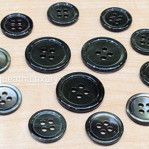 Beautiful Green Mother of Pearl Suit Buttons, Luxurious High End MOP Button Set for Suits, Sport Coats & Blazers, Perfect for Bespoke Suits