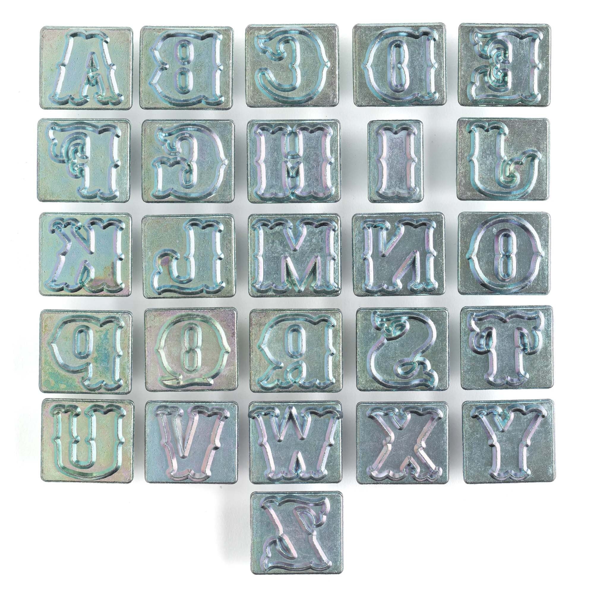 Standard Alphabet Letter Stamp Set 26piece Leather Stamps, Ideal