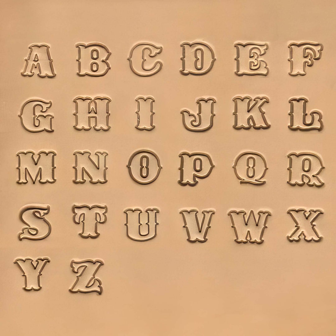 Standard Alphabet Letter Stamp Set 26piece Leather Stamps, Ideal