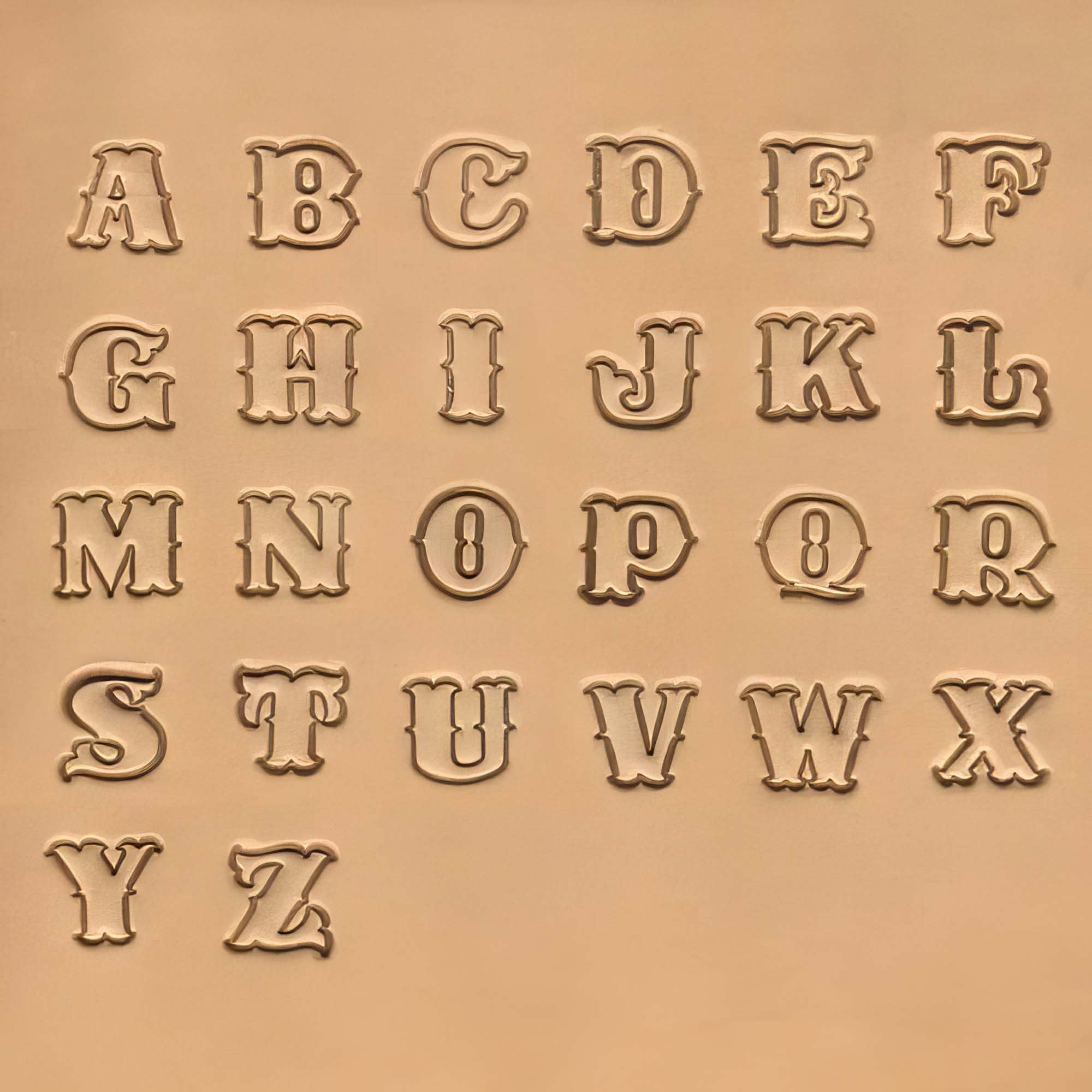 Leather Stamps Alphabet 