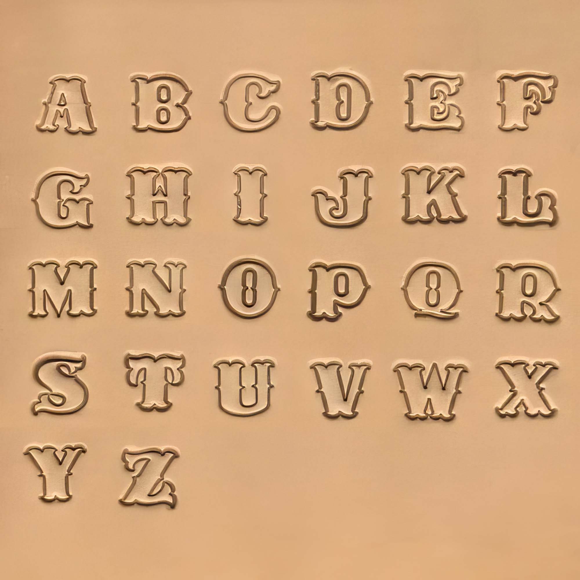 Leather letter stamps deals