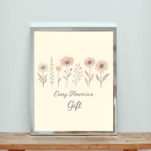 Family Love Wall Art: Floral Home Decor Gift