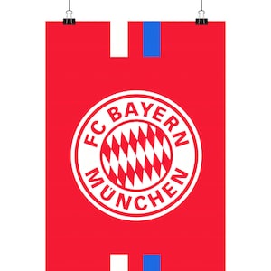 Logotipo del FC Bayern de Múnich - Póster Din A1,A2,A3,A4 (alto)