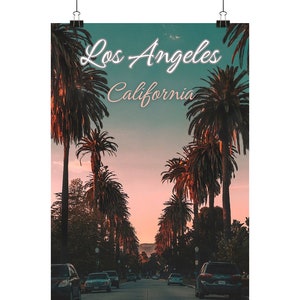Los Angeles Wand Kunstdruck | LA Poster |  - Poster Din A1,A2,A3,A4 (hoch)