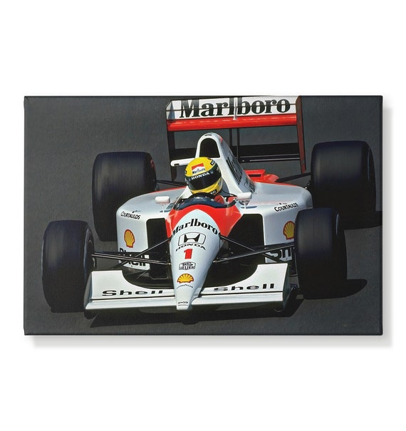 Ayrton Senna Premium Canvas McLaren F1 Classic - Canvas