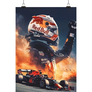 Max Verstappen Poster Formula 1 World Champion, Red Bull-Honda - Poster Din A1, A2, A3, A4 (portrait)
