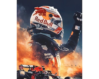 Max Verstappen Poster Formula 1 World Champion, Red Bull-Honda - Poster Din A1, A2, A3, A4 (portrait)