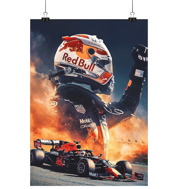Max Verstappen Poster Formula 1 World Champion, Red Bull-Honda - Poster Din A1, A2, A3, A4 (portrait)