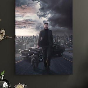 John Wick poster sjabloon digitaal bestand, downloadbestand