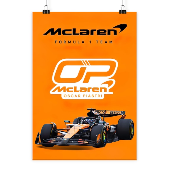 Oscar Piastri F1 Poster – Premium Motorsport Wall Decoration in McLaren Style - Poster DIN A1-A4