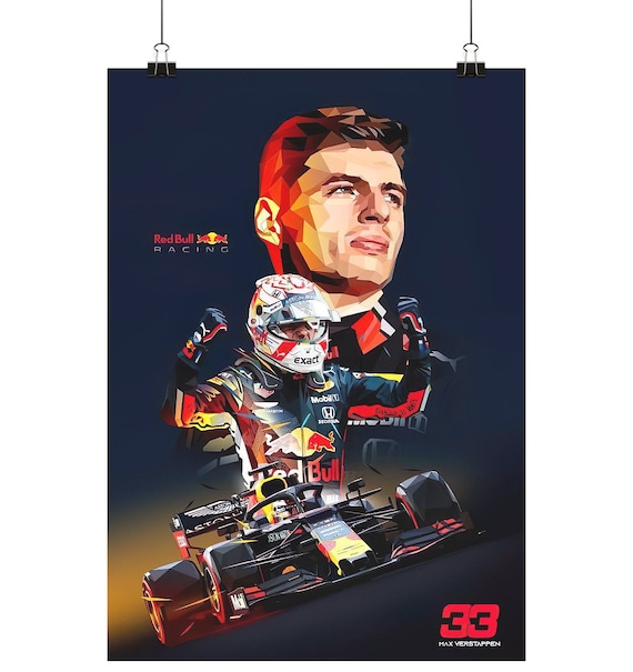Max Verstappen Poster Formula 1 World Champion, Red Bull-Honda - Poster Din A1, A2, A3, A4 (portrait)