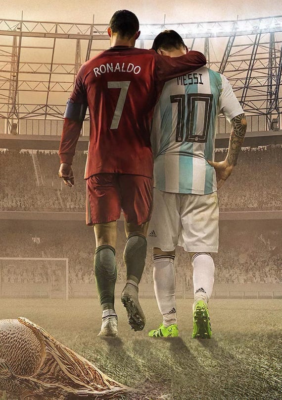 Ronaldo and Messi Poster Template Digital File - Download File