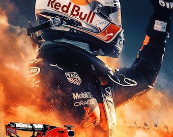 Max Verstappen Poster Formula 1 World Champion, Red Bull-Honda Digital File, Download File, Poster Template