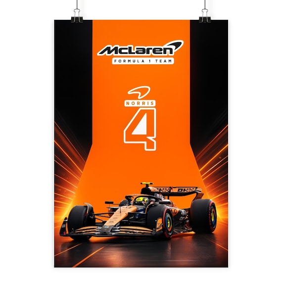 McLaren Lando Norris Formula 1 Poster - Poster Din A1,A2,A3,A4