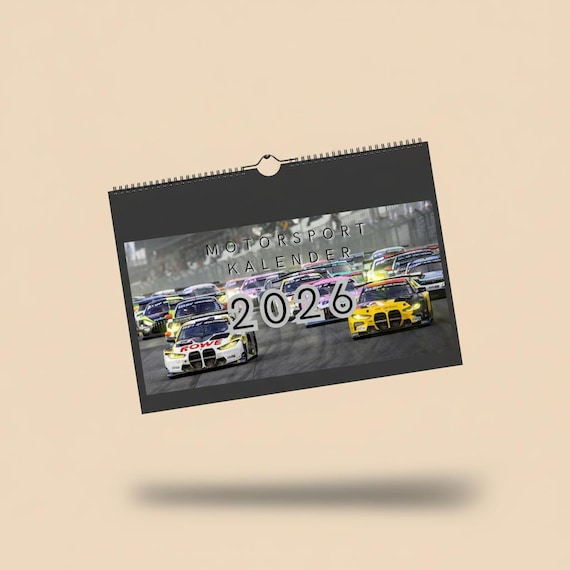 Motorsport Kalender 2026 – Rennwagen & GT3 Fahrzeuge | Racing Car Wall Calendar| Motorsport Wandkalender Geschenk