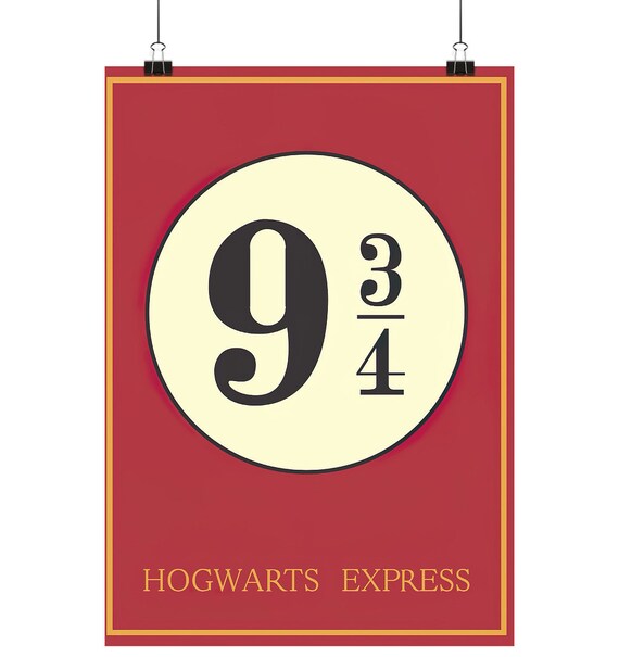 Harry Potter Platform 9 3/4 Poster - Wall Decoration - Poster Din A1, A2, A3, A4 (portrait)