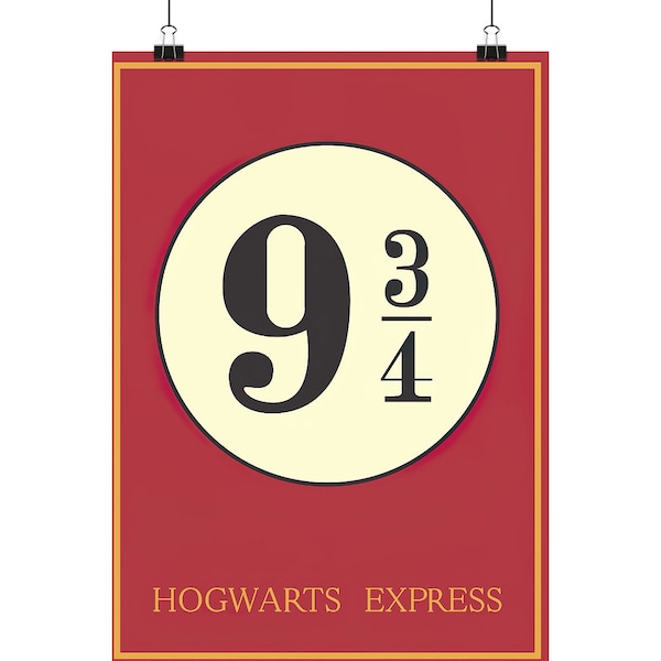 Harry Potter Platform 9 3/4 Poster - Wall Decoration - Poster Din A1,A2,A3,A4 (high)