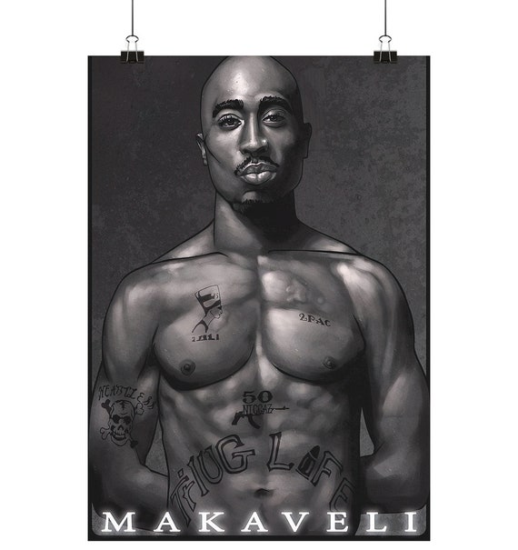 2pac Tupac Shakur 2Pac Music Poster Painting Art Wall Canvas for Living Room - Poster Din A1, A2, A3, A4 (portrait)