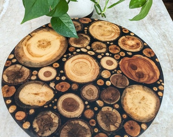 Lazy Susan Turntable | Handmade Wood Lazy Susan for Table