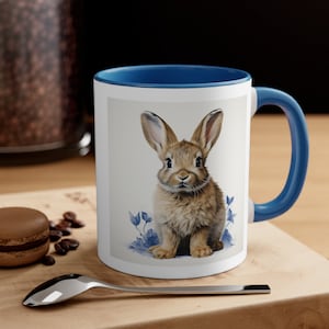 Bunny Mug, Bunny Rabbit, Rabbit Mug, Fun Bunny Mug, Rabbit Cup