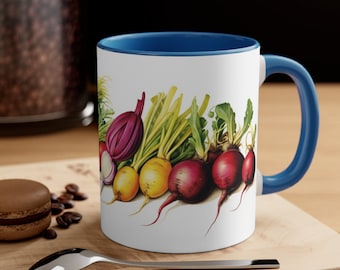 Vegetable Coffee Mug, Gardener Gift, 11oz Ceramic
