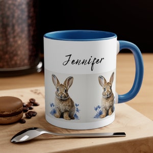 Personalized Bunny Mug, Bunny Rabbit, Rabbit Mug, Fun Bunny Mug, Rabbit Cup