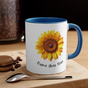 Personalized Sunflower Lover Gift, Sunflower Mug, Sunflower Coffee Mug, Sunflower Tea Cup, Sunflower Gifts For Her, Gift for Woman