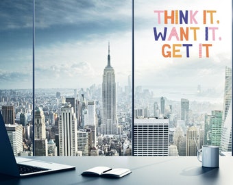 Motivational Zoom Background, Professional Skyline Office Backdrop, Online Meeting Virtual Background, Google Meet MS Teams Digital Download
