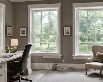 Home Office Zoom Background Windows, Zoom Meeting Virtual Background, MS Teams Professional Backdrop, Realistic Office Teaching Background