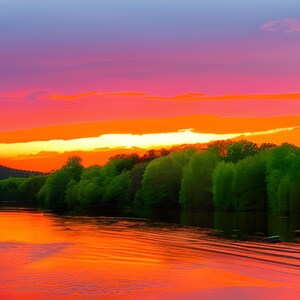 Sunset Zoom Background, Work from Home Office Backdrop, Photography Backdrop, Landscape Scene, MS Teams Digital Download Virtual Background,