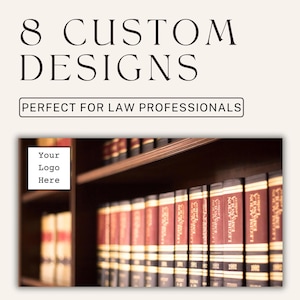 Custom Lawyer Zoom Backgrounds, Personalized Legal Office Virtual Backgrounds, Attorney Logo Zoom Backdrops for Video Calls Home Office