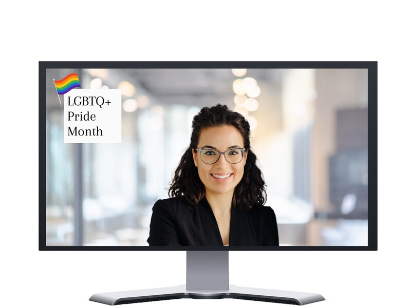 Minimalist Zoom Background for LGBTQ Pride Month, Work From Home ...
