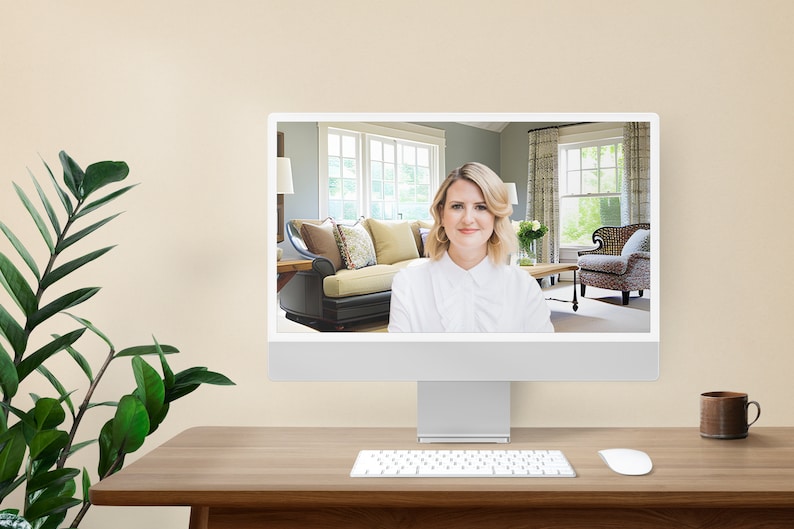 Zoom Background Instant Download, Zoom Backgrounds Home Office Backdrop