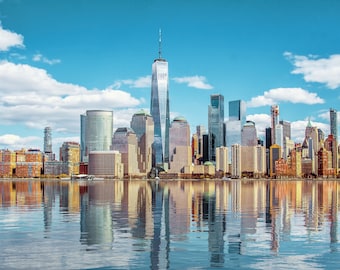 City Skyline Digital Zoom Background, Clean Bright Home Office Backdrop, Zoom Meeting Virtual Background, Best Microsoft Teams Background